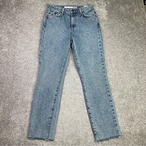 Lovers + Friends Logan Jeans Women’s 24 Blue Tapered High Rise Crop Lost Hills